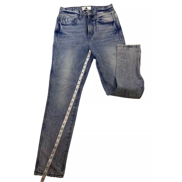 Jordache Yellow PVC Pocket High Rise Vintage Crop Women's Blue Jeans Size 25 - Picture 7 of 14